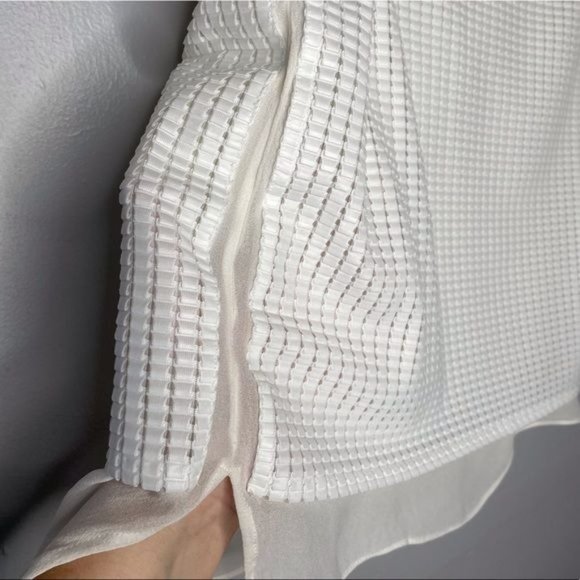 Vince Silk Mesh Overlay Top - Picture 5 of 10